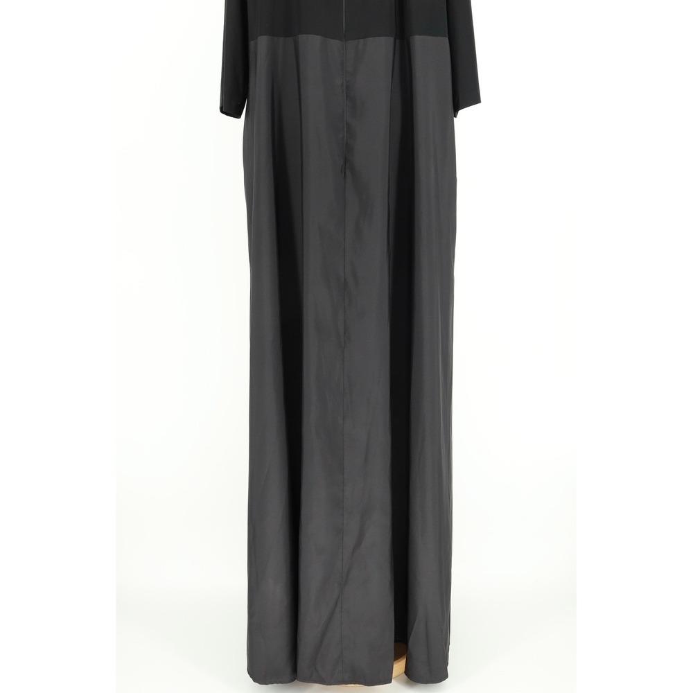 Alfred Sung V-Neck 3/4 Sleeve Mixed Media A-Line Gown Maxi Dress Size 24L D736 - Picture 8 of 12